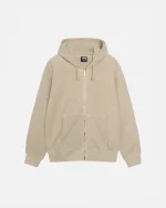 BUANA ZIP HOODIE PIGMENT DYED KHAKI