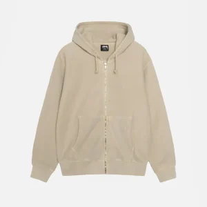 BUANA ZIP HOODIE PIGMENT DYED KHAKI