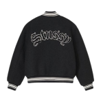 Stussy Black Aesthetic Varsity Jacket