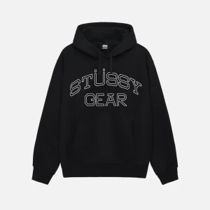 STUSSY GEAR HOODIE BLACK