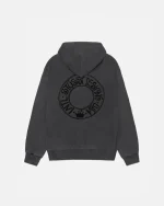 BUANA ZIP HOODIE PIGMENT DYED BLACK