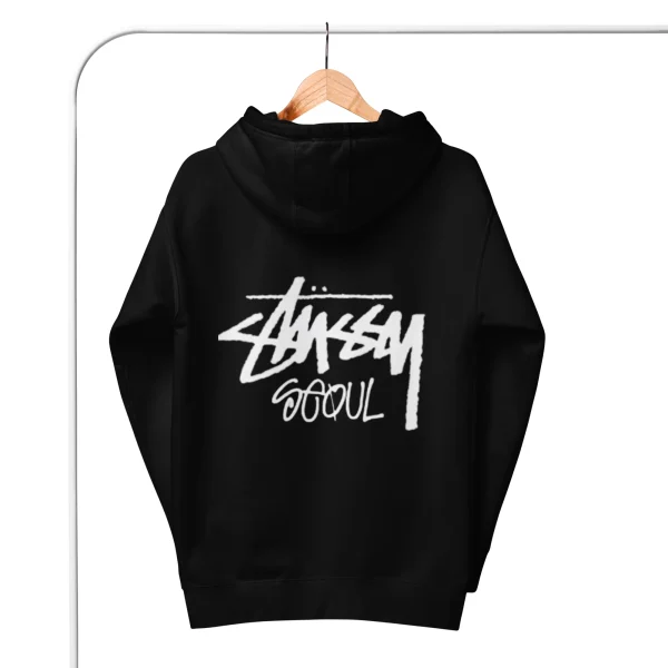 Unisex Stussy Seoul Hoodie Black